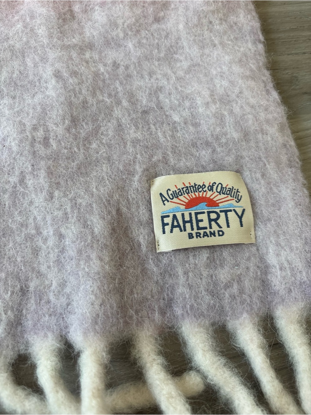 Faherty Red & Pink Striped Alpaca Blend Scarf - Picture 2 of 3